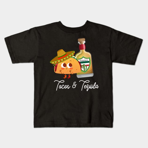 Tacos and Tequila Kids T-Shirt by Skylane